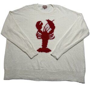 Show Me Your MuMu White Sweater with Red Lobster Design